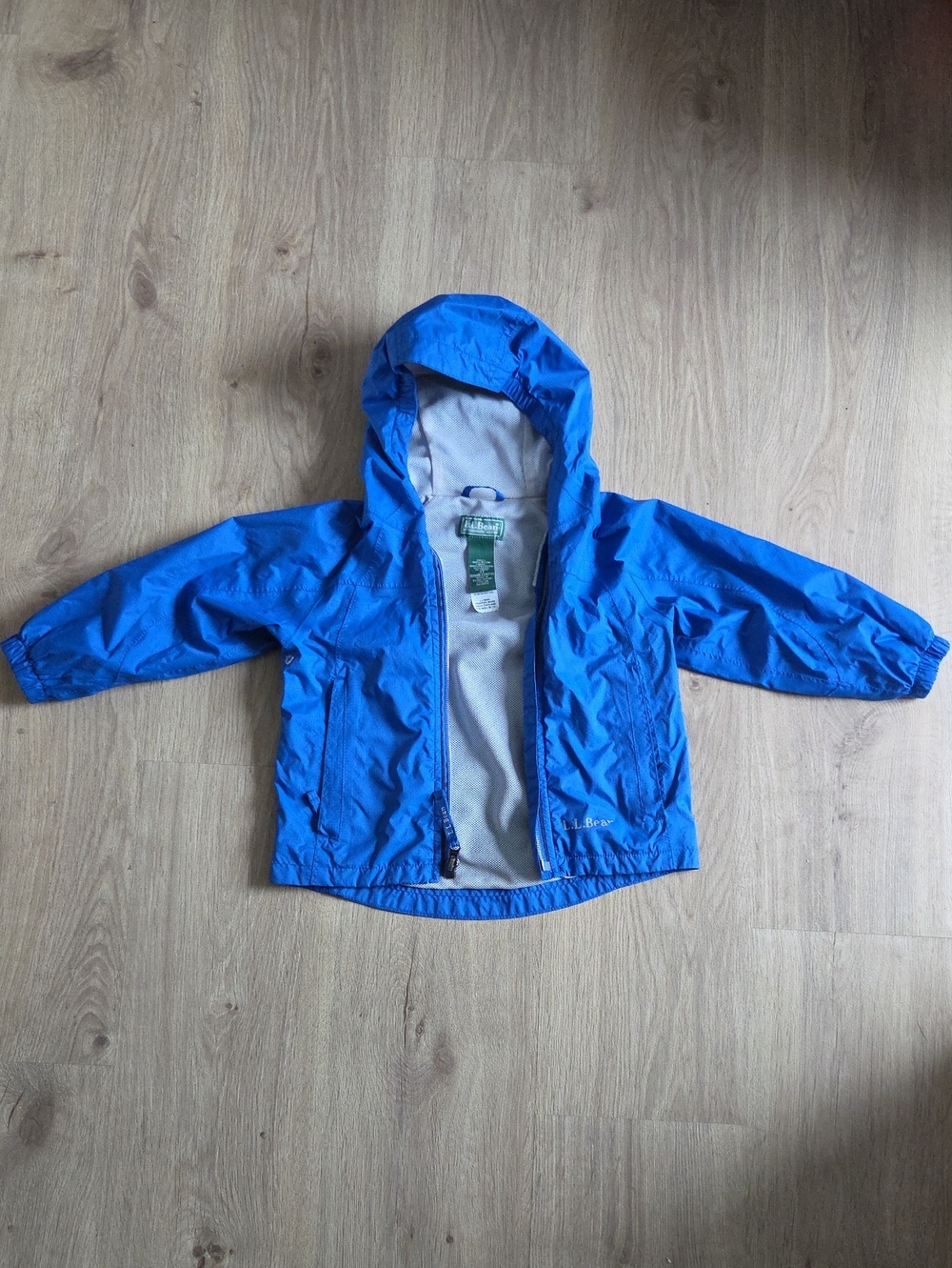 L.L. Bean Kids' Bright Blue Hooded Raincoat